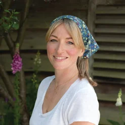 Blue Strawberry Thief Square Bandana- Handkerchiefs|Scarves & Wraps