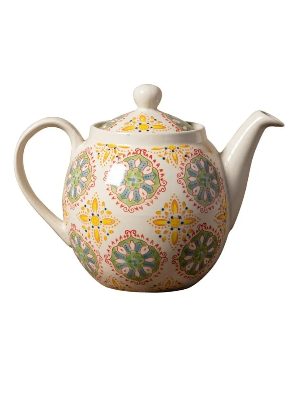 Bohemian Yellow & Green Teapot- Teapots