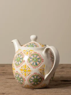 Bohemian Yellow & Green Teapot- Teapots