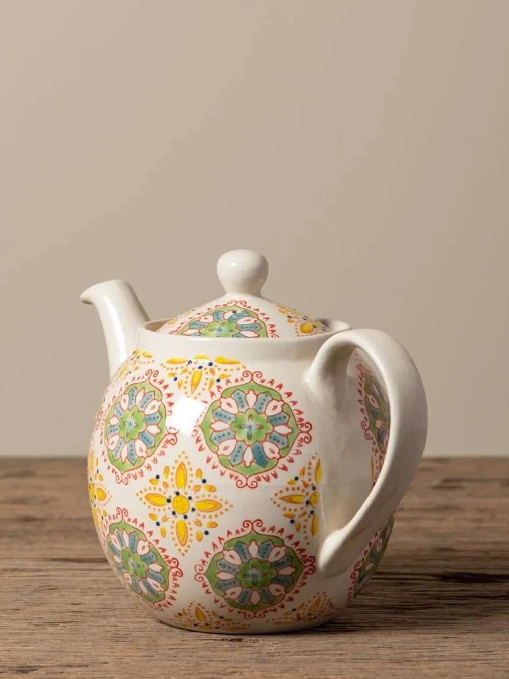 Bohemian Yellow & Green Teapot- Teapots