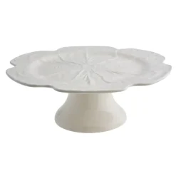 Bordallo Pinheiro Beige Cabbage Cake Stand- Bordallo Pinheiro|Serving Plates