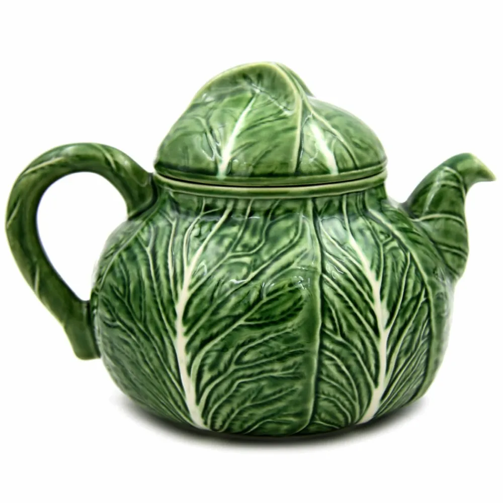 Bordallo Pinheiro Cabbage Teapot- Bordallo Pinheiro|Teapots