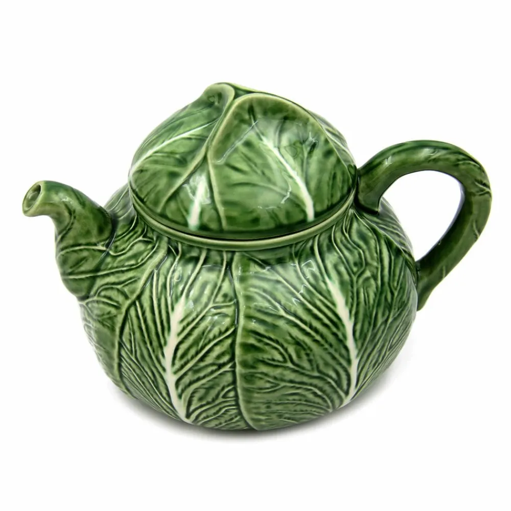 Bordallo Pinheiro Cabbage Teapot- Bordallo Pinheiro|Teapots