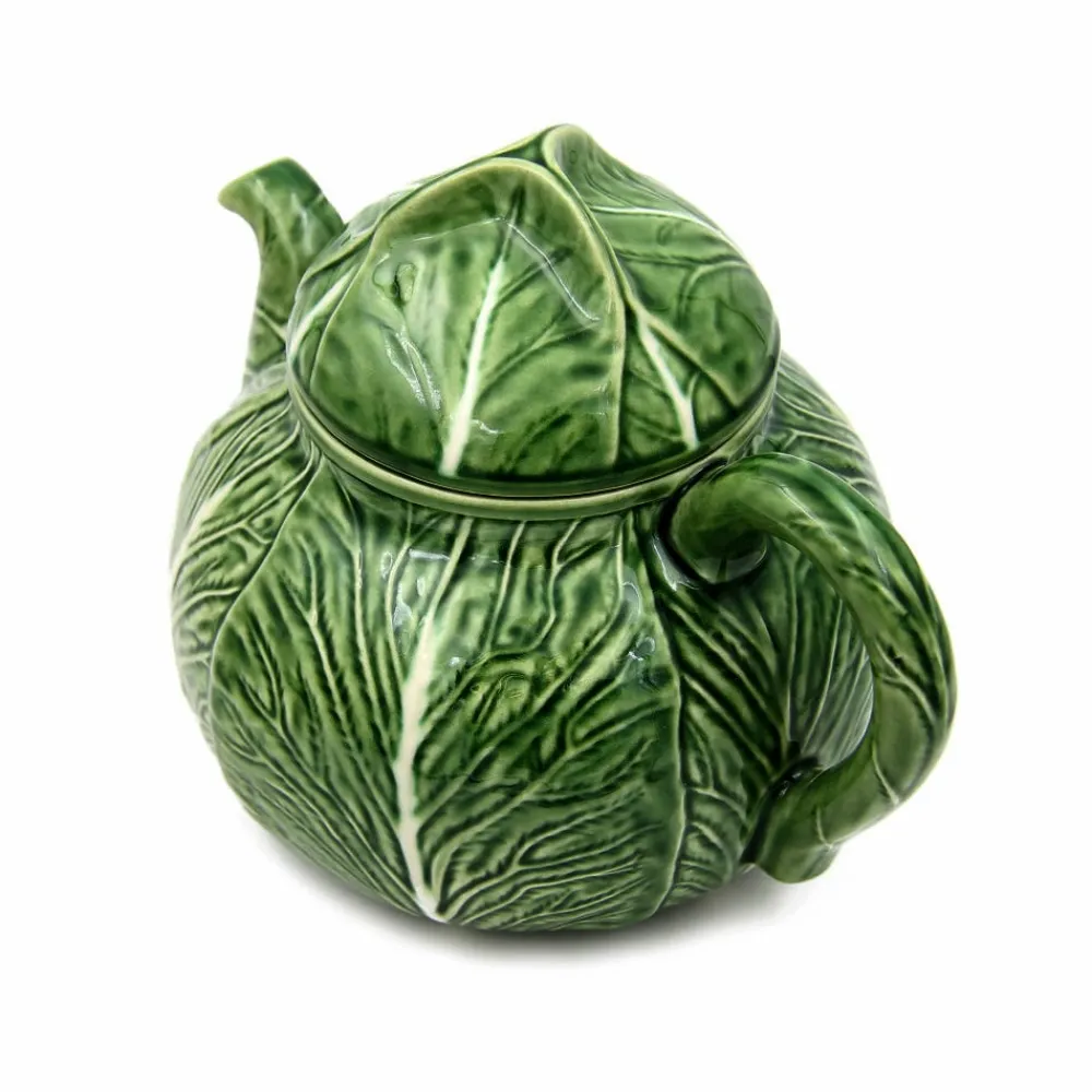 Bordallo Pinheiro Cabbage Teapot- Bordallo Pinheiro|Teapots