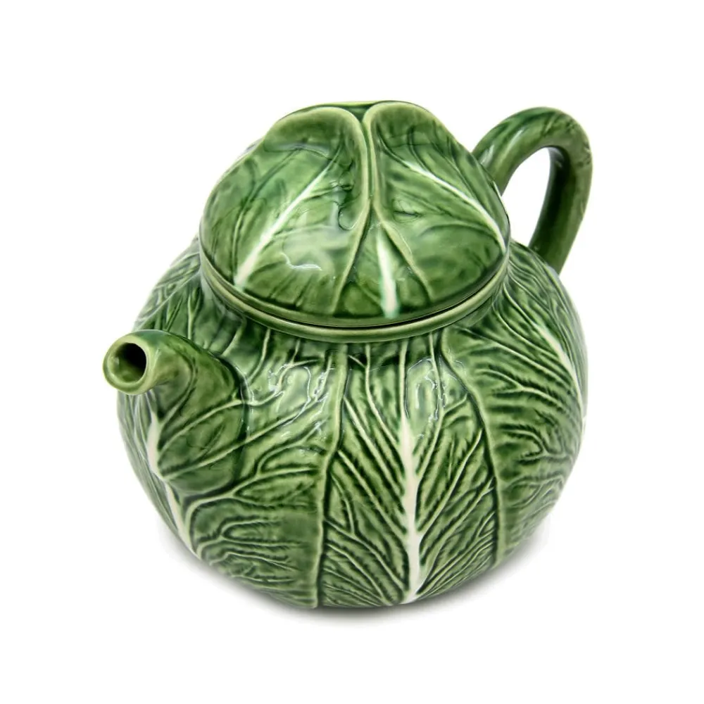 Bordallo Pinheiro Cabbage Teapot- Bordallo Pinheiro|Teapots