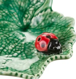 Bordallo Pinheiro Countryside Leaves Ragwort Leaf with Lady Bug- Bordallo Pinheiro|Tea Plates