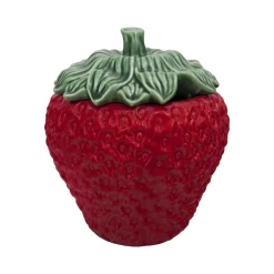 Bordallo Pinheiro Strawberry Large Jar- Storage Jars|Bordallo Pinheiro