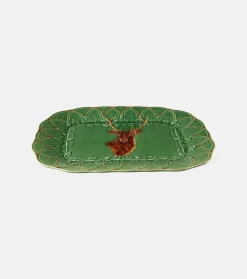 Bordallo Pinheiro Wood Grove Deer Tray- Trays|Bordallo Pinheiro