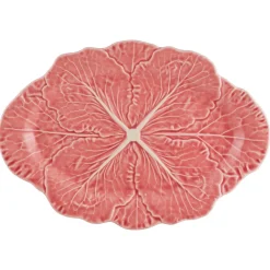 Bordallo Pinheiro Pink Cabbage Small Oval Platter- Bordallo Pinheiro