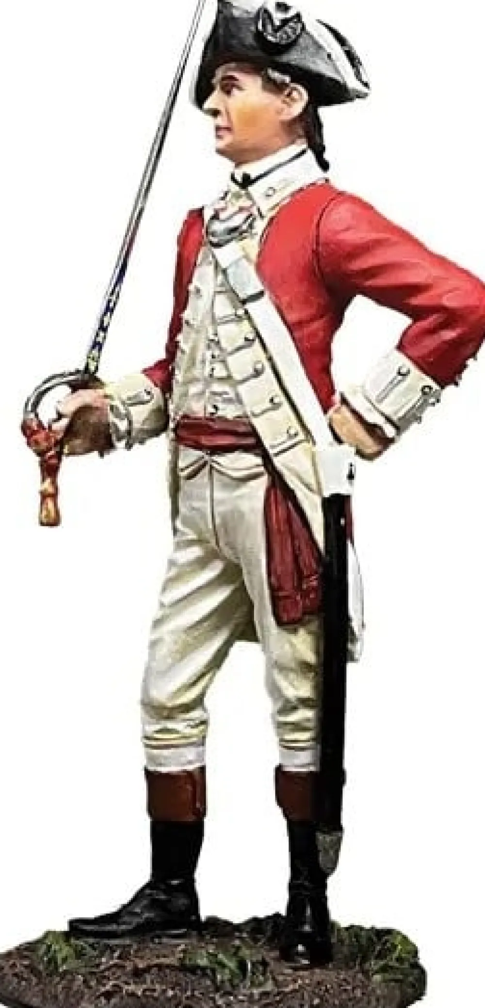 British 43rd Regiment of Foot Company Officer, Standing, 1780 Figurine- W. Britain Miniatures
