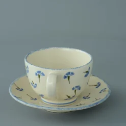 Brixton Pottery Cornflower Breakfast Cup & Saucer- Brixton Pottery|Teacups & Saucers