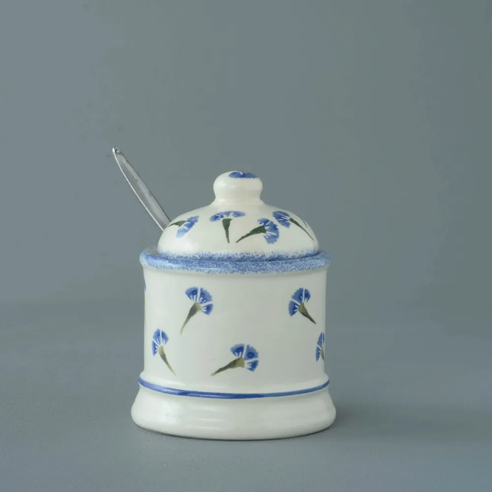 Brixton Pottery Cornflower Jam Pot- Brixton Pottery