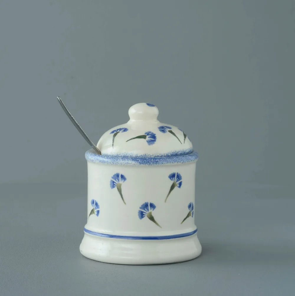 Brixton Pottery Cornflower Jam Pot- Brixton Pottery