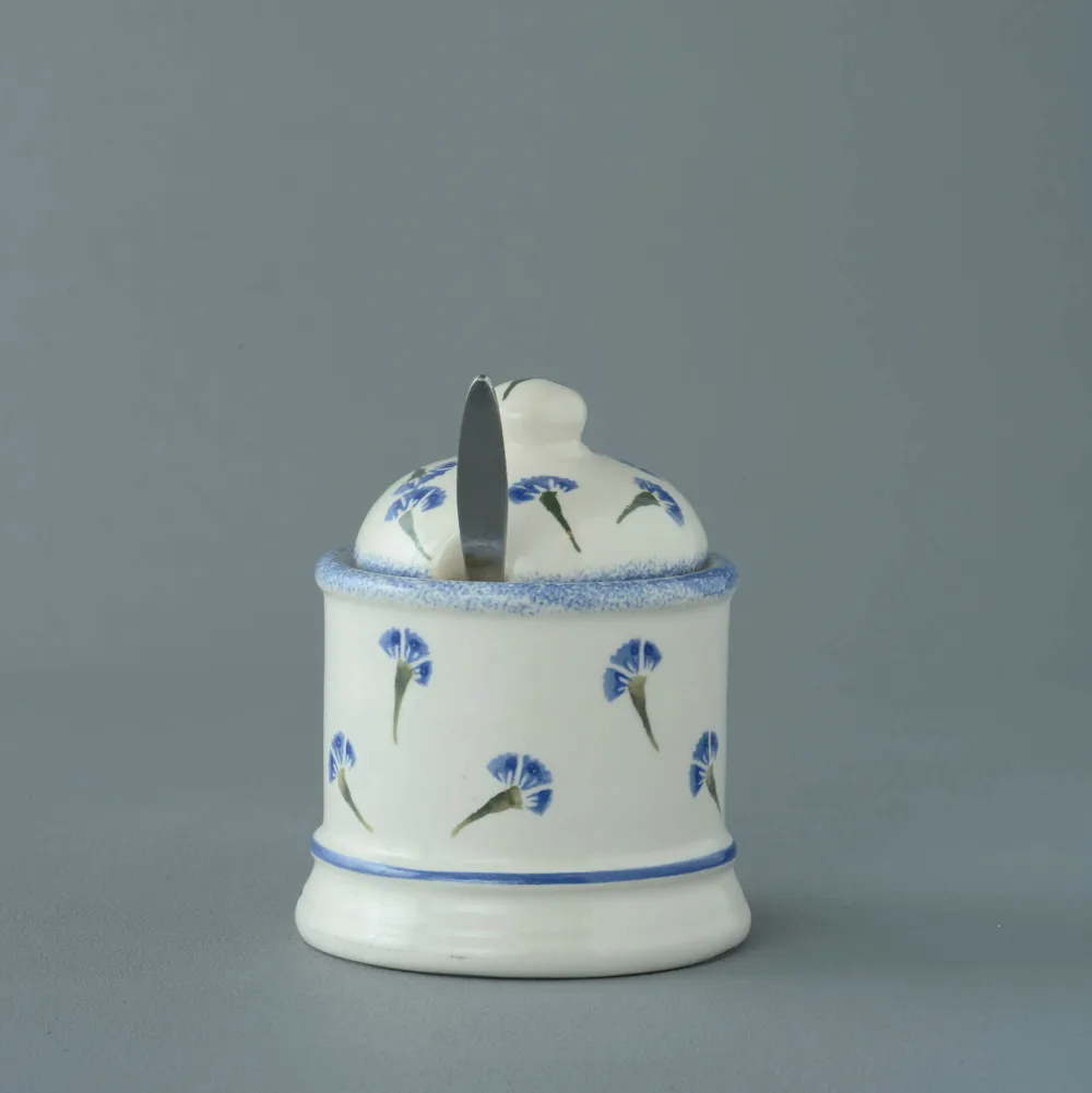 Brixton Pottery Cornflower Jam Pot- Brixton Pottery