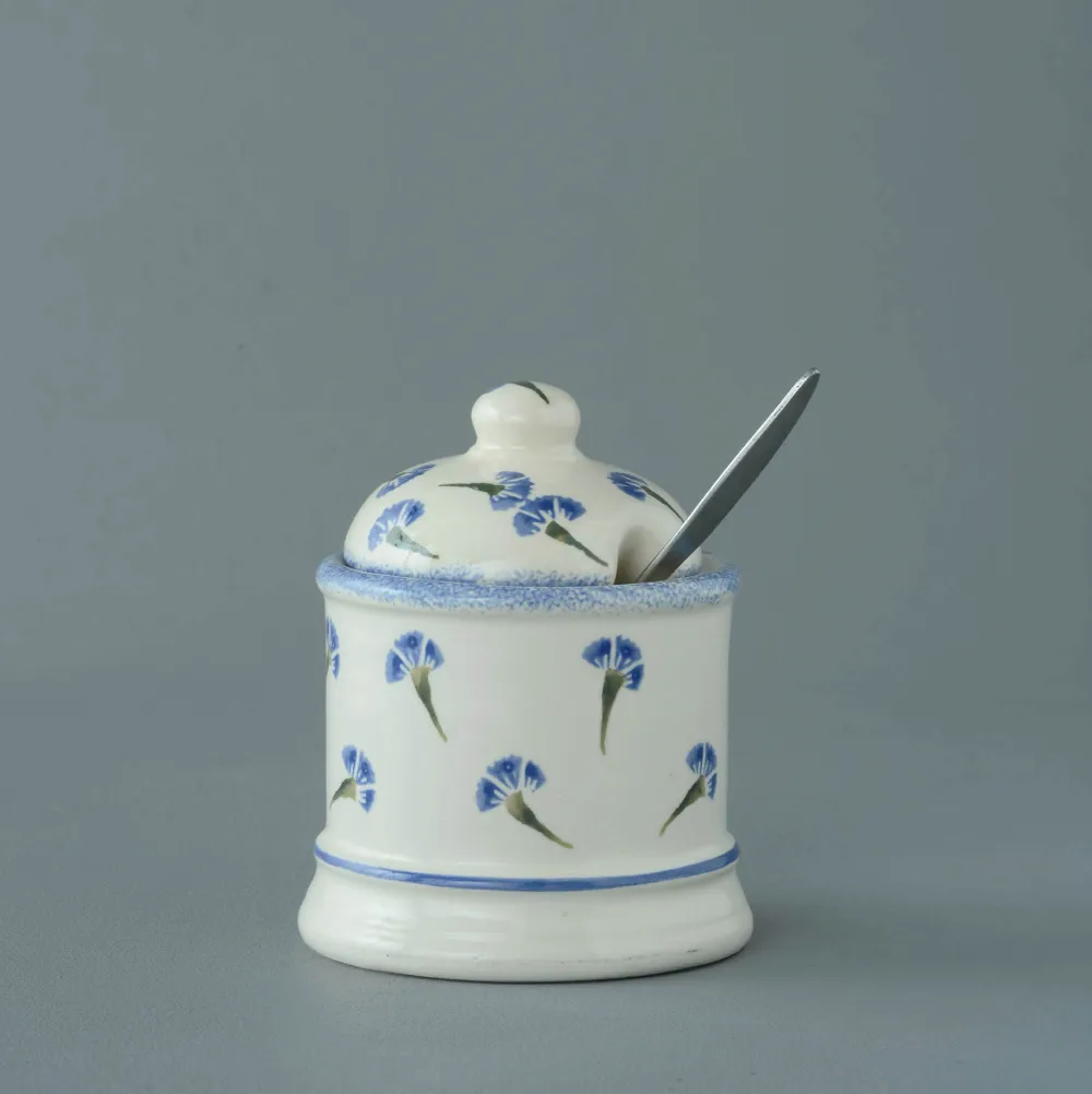 Brixton Pottery Cornflower Jam Pot- Brixton Pottery