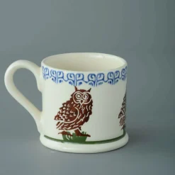 Brixton Pottery Owl on a Stump Small Mug- Brixton Pottery|Assorted Mugs