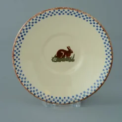 Brixton Pottery Rabbits Breakfast Cup & Saucer- Teacups & Saucers