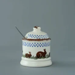 Brixton Pottery Rabbits Jam Pot- Brixton Pottery
