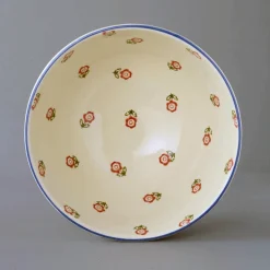 Brixton Pottery Scattered Rose Deep Serving Bowl- Brixton Pottery