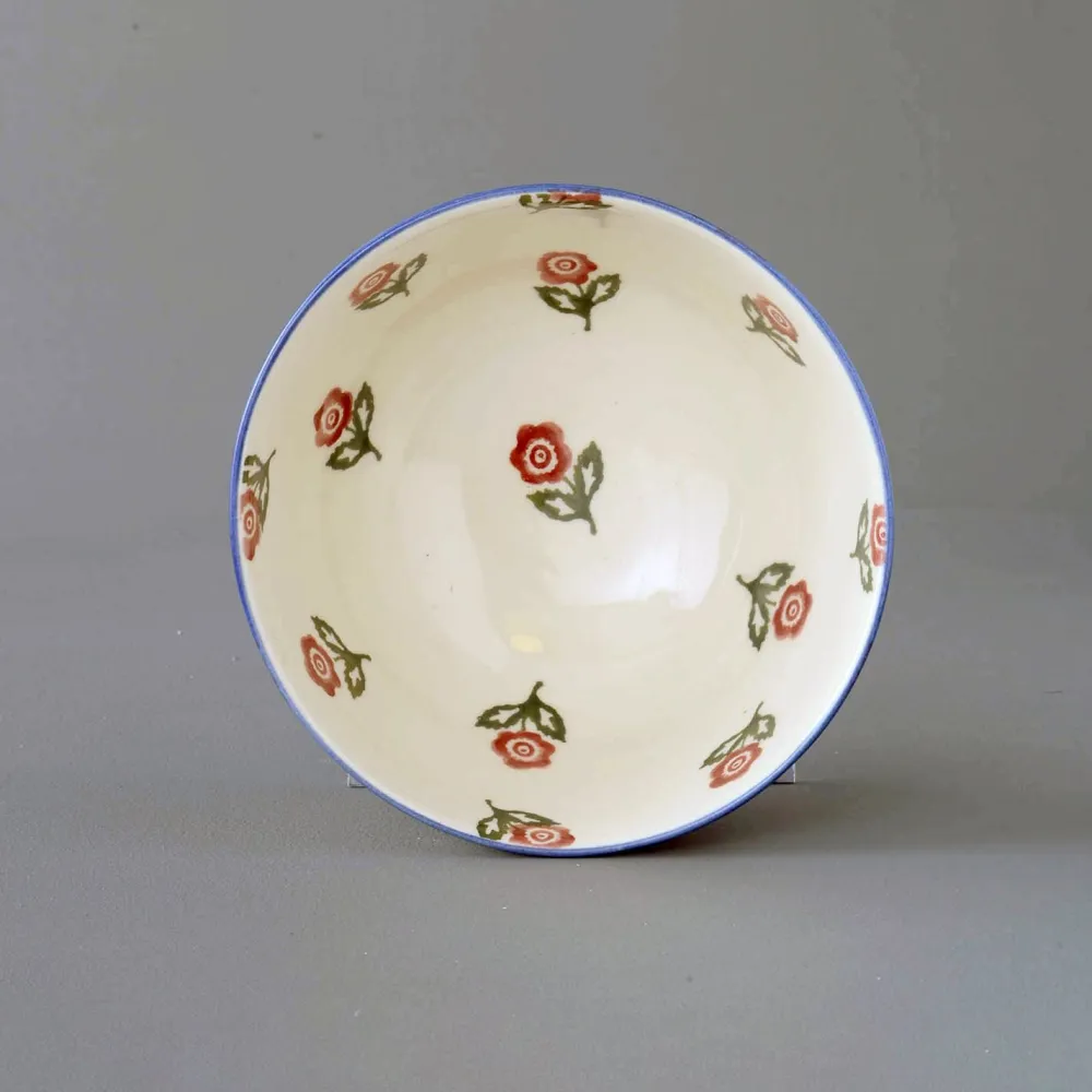Brixton Pottery Scattered Rose Deep Cereal Bowl- Brixton Pottery