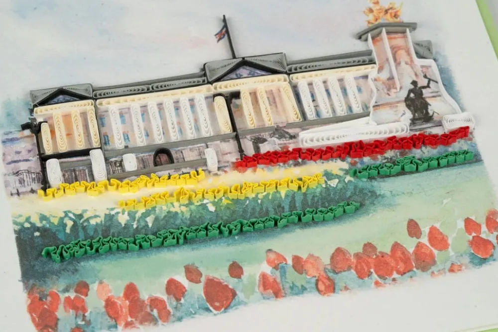 Buckingham Palace Quilled Greeting Card- Greeting Cards