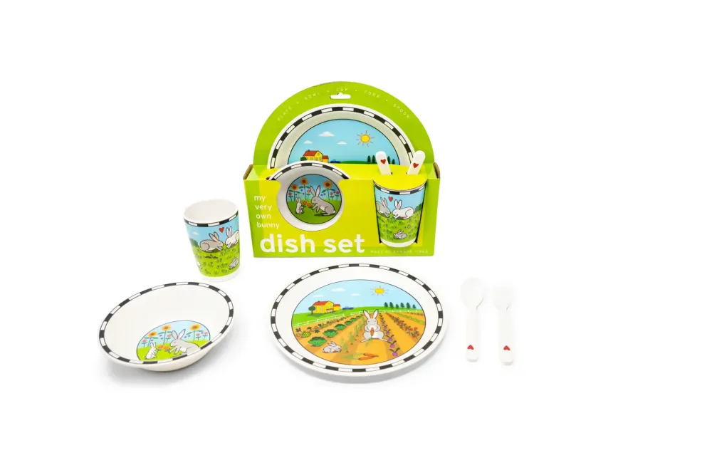 Bunnies Dish Set- Children's Tabletop|Toys