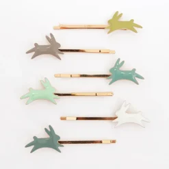 Bunny Enamel Hair Slides- Childrenswear