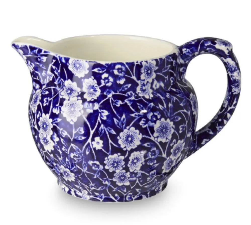 Burleigh Pottery Blue Calico Small Dutch Jug- Burleigh Pottery|Creamers & Sugar Bowls