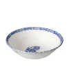 Burleigh Pottery Blue Calico Cat Cereal Bowl- Burleigh Pottery