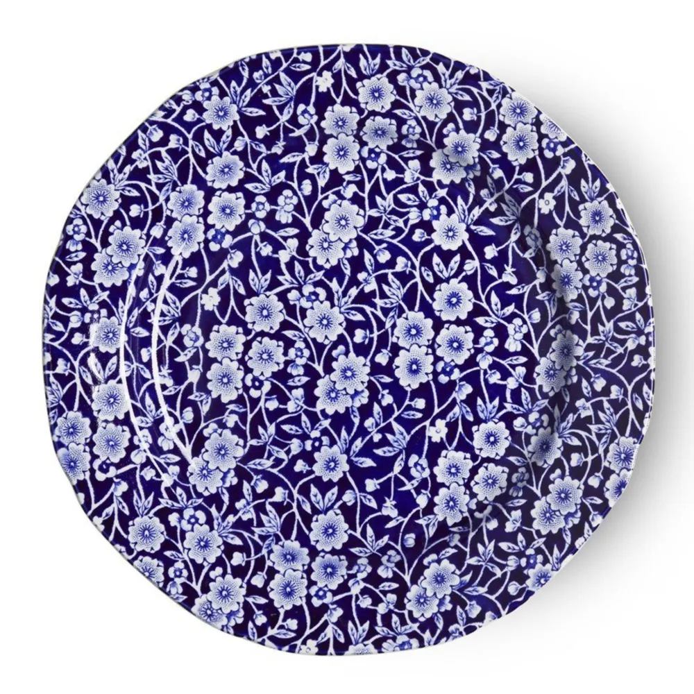 Burleigh Pottery Blue Calico Medium Plate- Burleigh Pottery