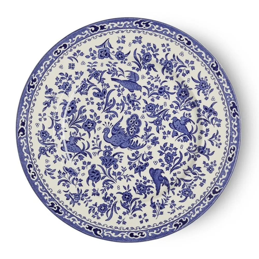 Burleigh Pottery Blue Regal Peacock Dinner Plate- Burleigh Pottery
