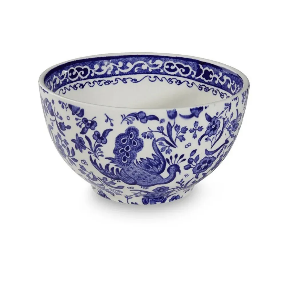 Burleigh Pottery Blue Regal Peacock Sugar Bowl- Burleigh Pottery|Creamers & Sugar Bowls