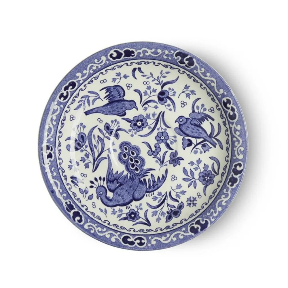 Burleigh Pottery Blue Regal Peacock Teacup & Saucer- Burleigh Pottery|Teacups & Saucers