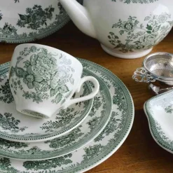 Burleigh Pottery Dark Green Asiatic Pheasants Dinner Plate- Burleigh Pottery