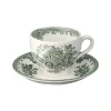 Burleigh Pottery Dark Green Asiatic Pheasants Teacup & Saucer- Burleigh Pottery|Teacups & Saucers