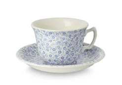 Burleigh Pottery Pale Blue Felicity Teacup & Saucer- Burleigh Pottery|Teacups & Saucers