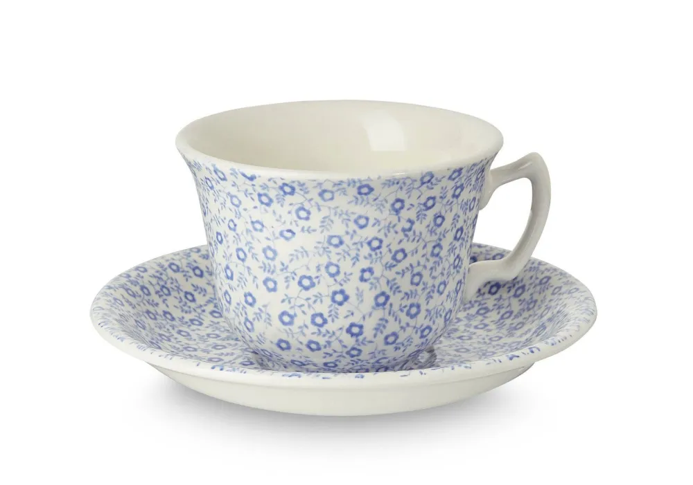 Burleigh Pottery Pale Blue Felicity Teacup & Saucer- Burleigh Pottery|Teacups & Saucers