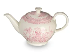 Burleigh Pottery Pink Asiatic Pheasants Large Teapot- Burleigh Pottery|Teapots