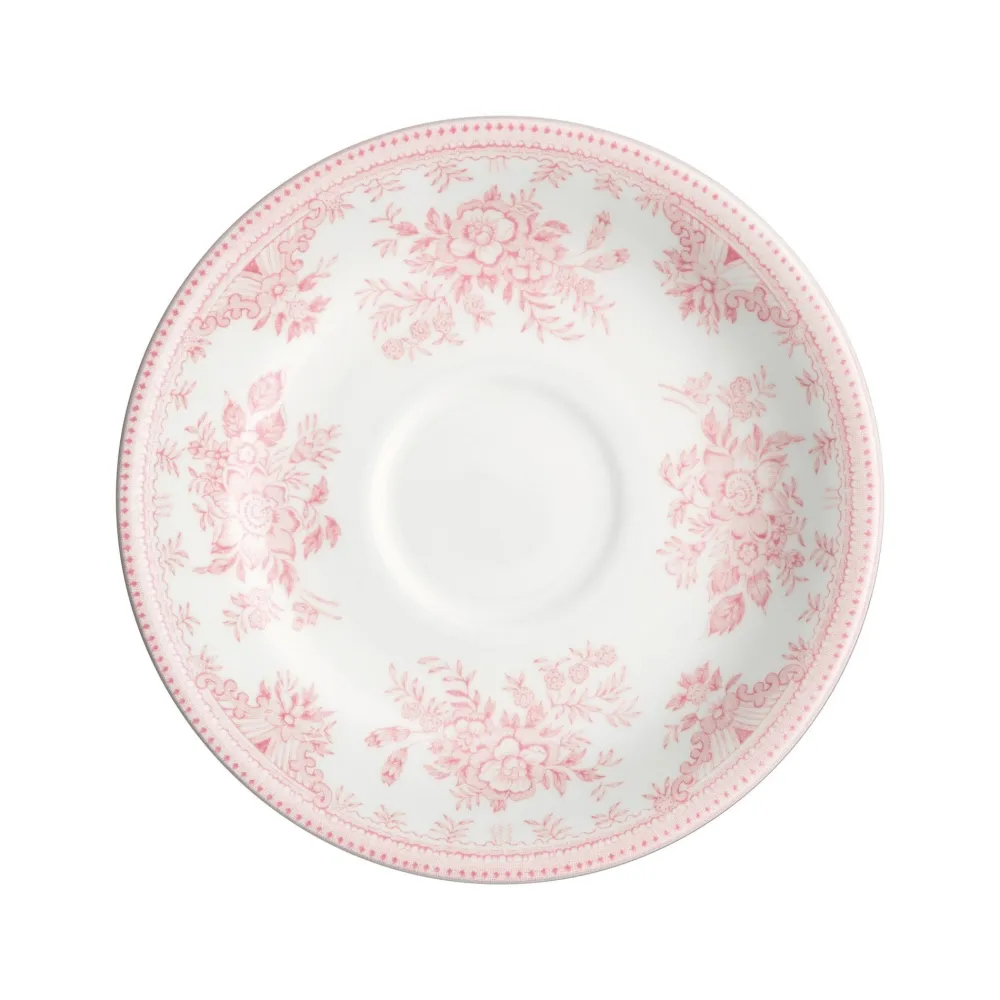 Burleigh Pottery Pink Asiatic Pheasants Teacup & Saucer- Burleigh Pottery|Teacups & Saucers