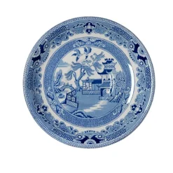 Burleigh Pottery Torquay Blue Willow Teacup & Saucer- Burleigh Pottery|Teacups & Saucers
