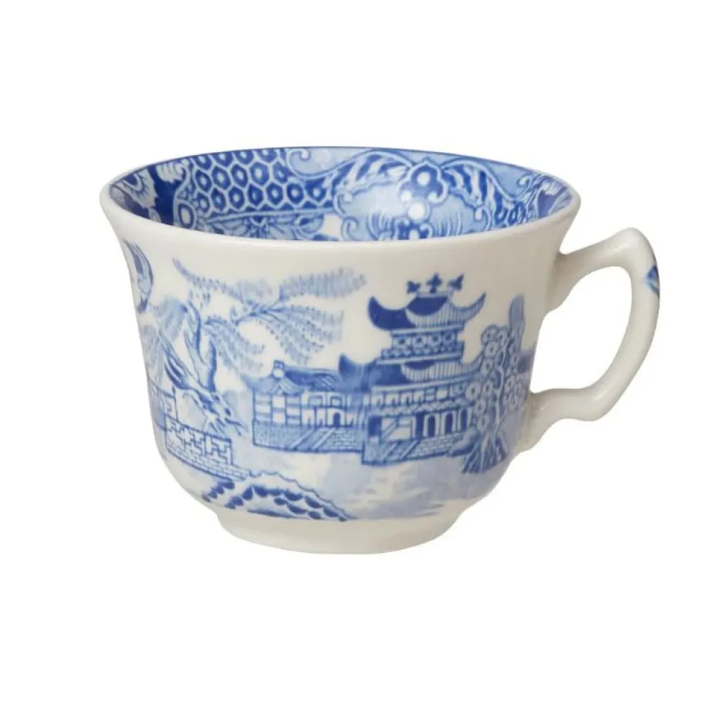 Burleigh Pottery Torquay Blue Willow Teacup & Saucer- Burleigh Pottery|Teacups & Saucers