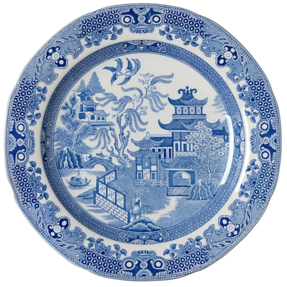 Burleigh Pottery Torquay Blue Willow Dinner Plate- Burleigh Pottery