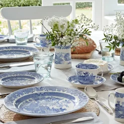 Burleigh Pottery Torquay Blue Willow Dinner Plate- Burleigh Pottery