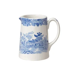 Burleigh Pottery Torquay Blue Willow Small Tankard Jug- Burleigh Pottery|Creamers & Sugar Bowls