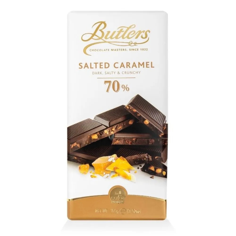 Butlers Salted Caramel 70% Dark Chocolate Bar- British Chocolate