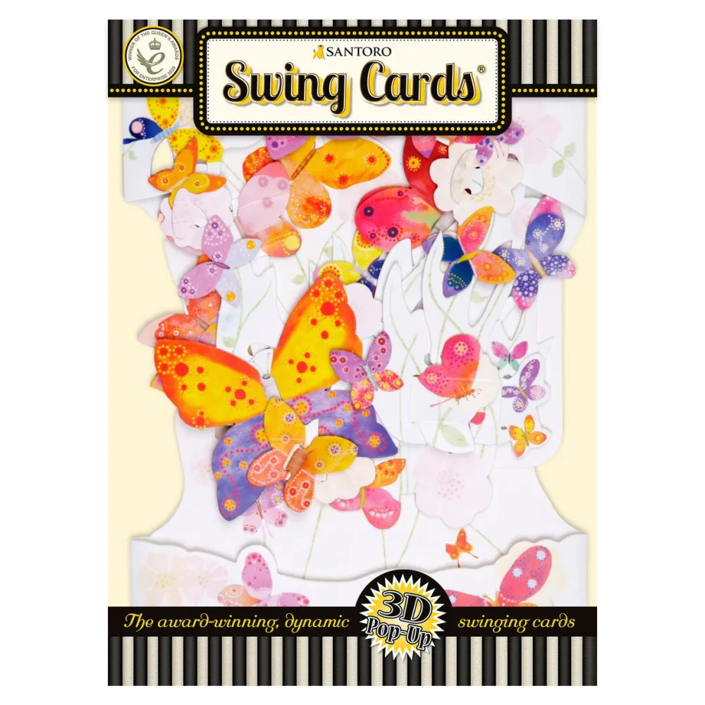 Butterfly Cloud Swing Card- Greeting Cards
