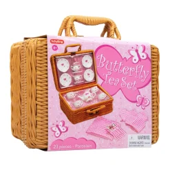 Butterfly Tea Set Basket- Toys|Children's Tea Sets