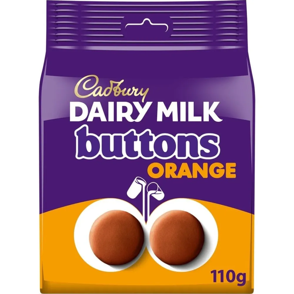 Cadbury Giant Orange Buttons Pouch 110g- British Chocolate