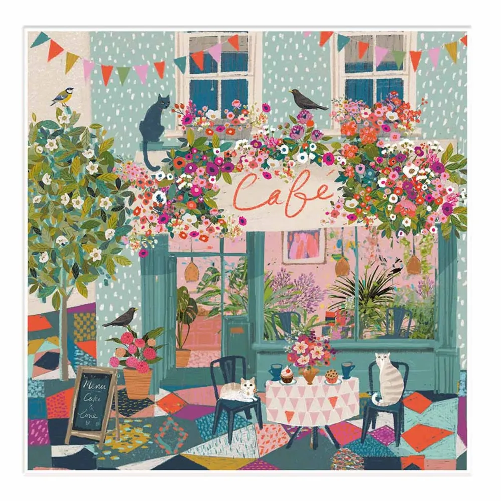 Café Quarter Greeting Card- Greeting Cards