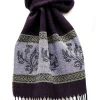 Calzeat of Scotland Celtic Alba Thistle Purple Jacquard Scarf- Scarves & Wraps